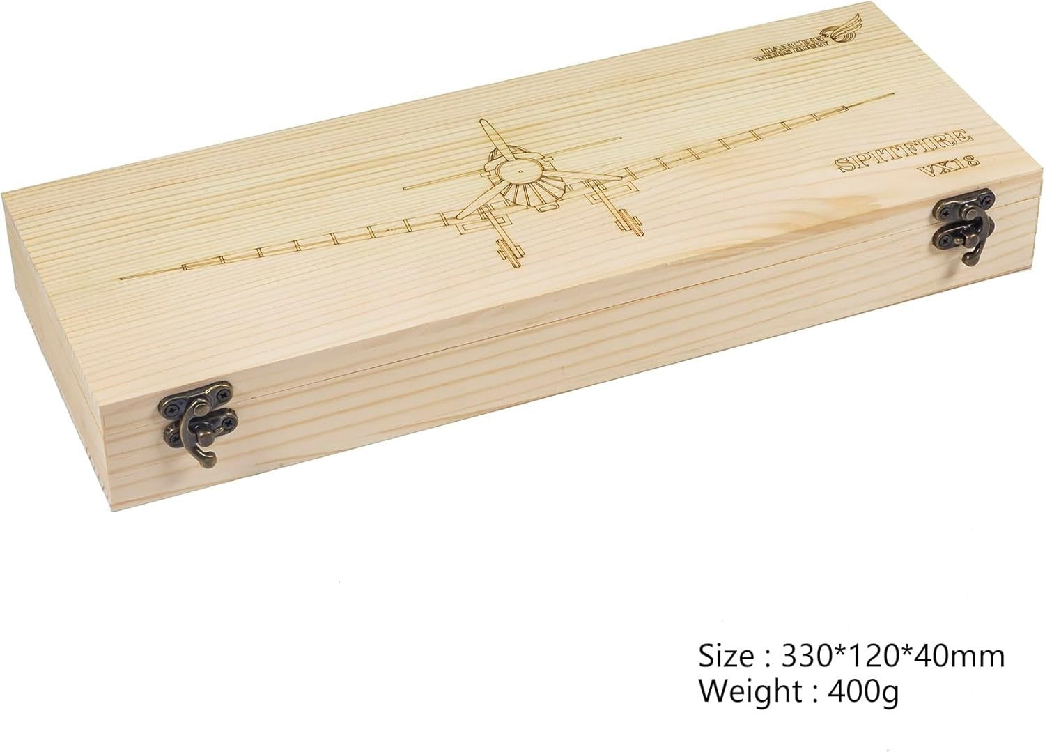 3D Wooden Spitfire Fighter Model Puzzle DIY Kit, Laser-Cut Balsa Wood Plane