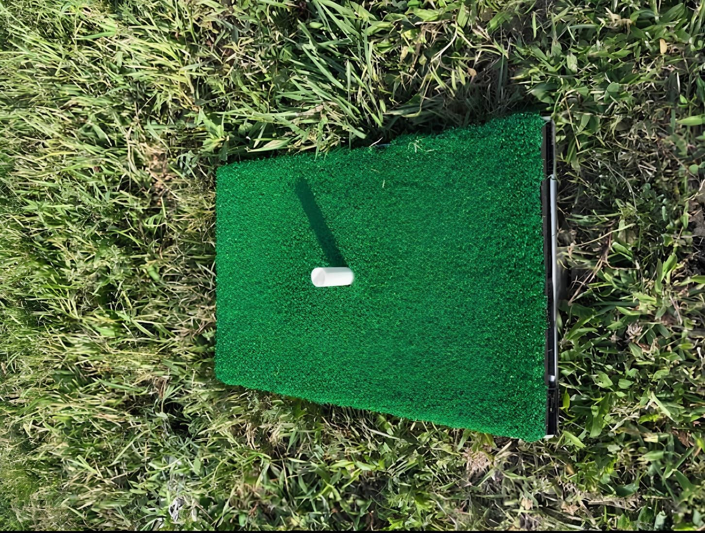 Golf Hitting Mat Swing Path Trainer 35x23cm Turf Base