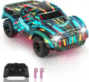 Mini 4WD RC Car 1:22 Scale – LED Lights, 2.4GHz Remote, 15KM/H Fast Racing Toy