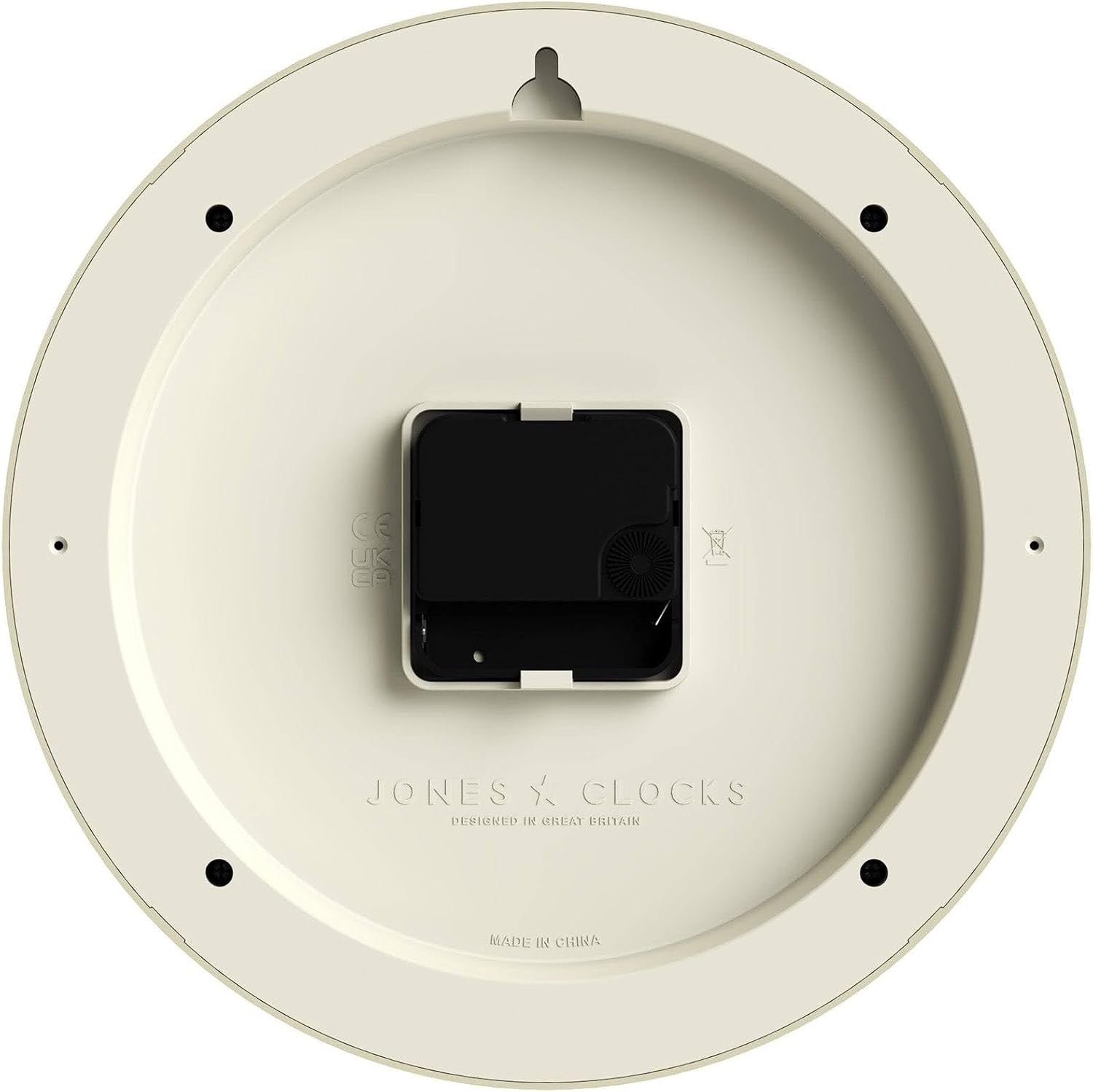 23cm Cream Wall Clock Modern Classic Design | Quiet Quartz | Kitchen Bedroom Off