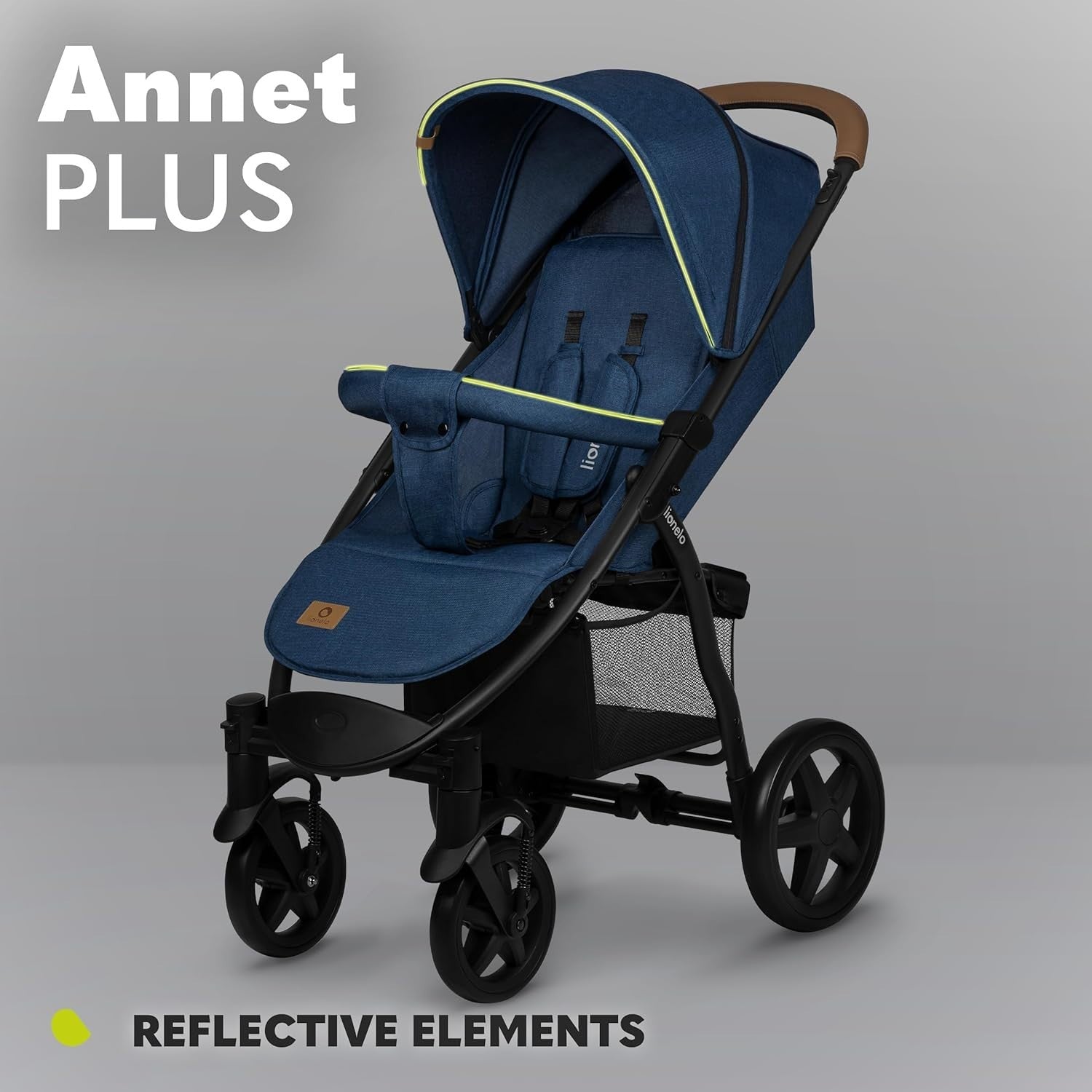 All Terrain Pushchair Newborn–4Y 22kg Foldable Stroller XXL Hood Blue