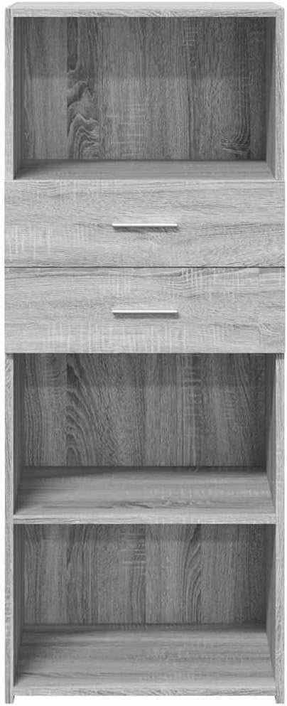 Moisture Resistant Grey Storage Cabinet with Drawers & Shelves 50x42.5x124cm