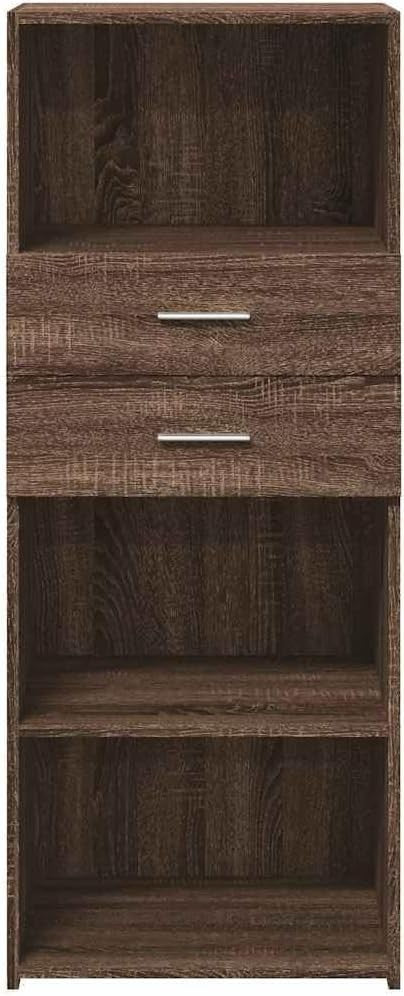 Modern Oak Storage Cabinet Cupboard 50x42.5x124cm for Home Office