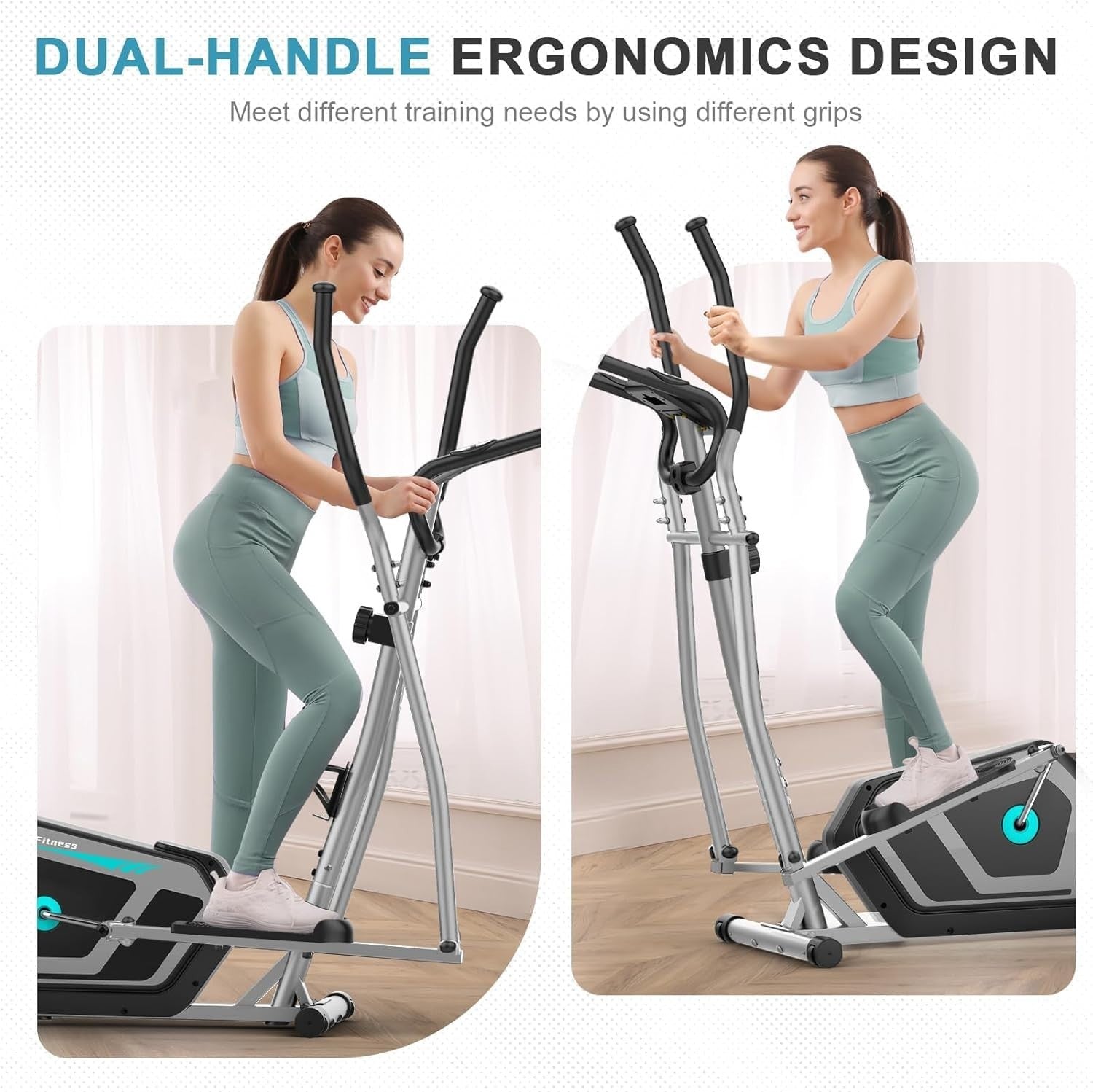 3-in- 1 Elliptical Cross Trainer 16-Level Magnetic Resistance Home Gym