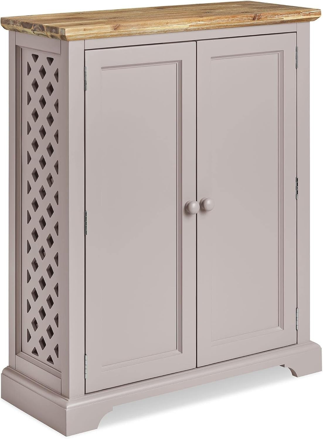 Truffle Wooden Shoe Cabinet with Adjustable Shelves & Airflow Doors