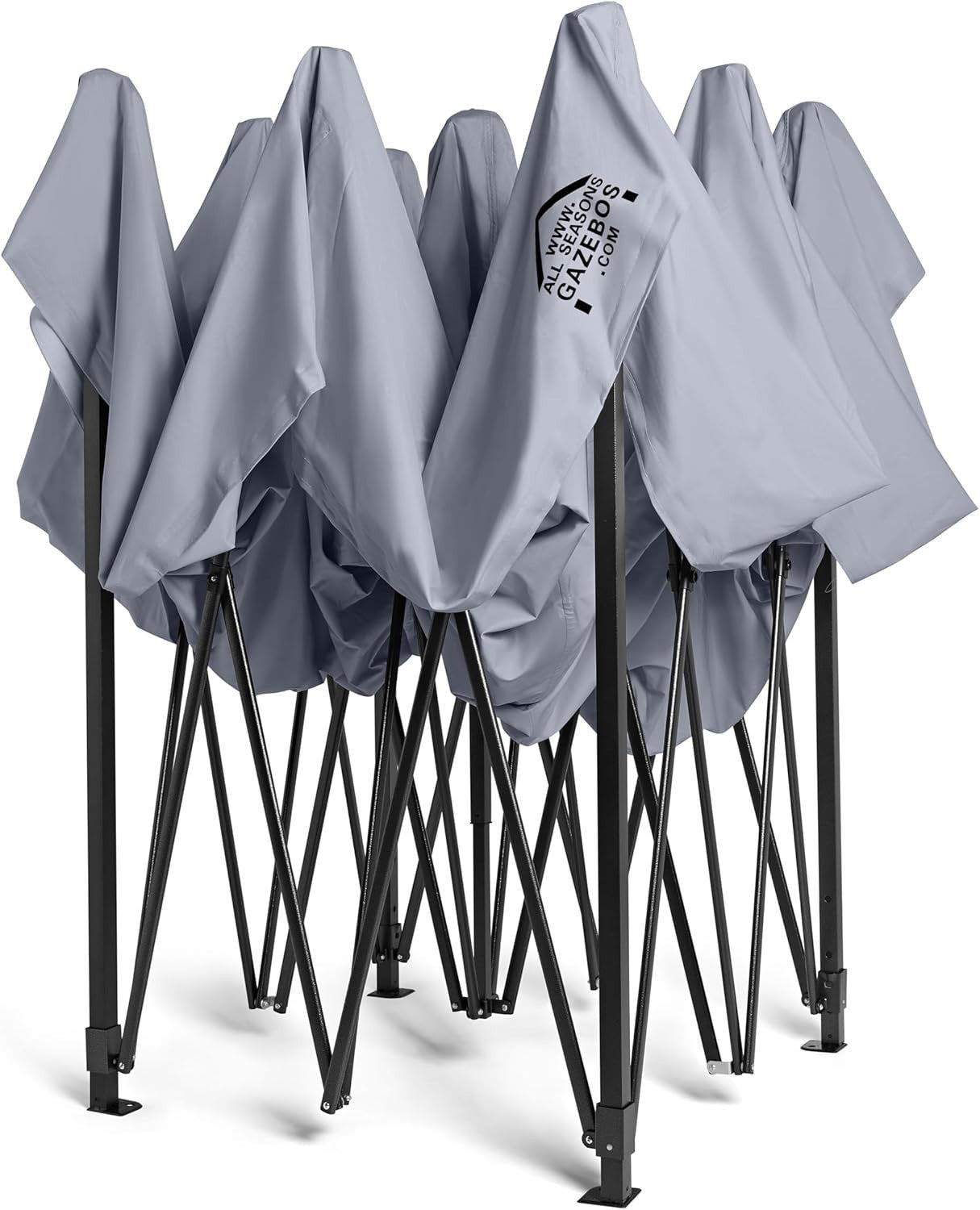 3x3M Metallic Grey Pop Up Gazebo Heavy Duty Waterproof Outdoor Tent
