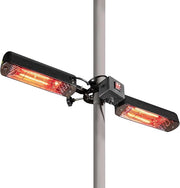Outdoor Infrared Patio Heater 1600W Foldable Electric Radiant Heat for Gazebo