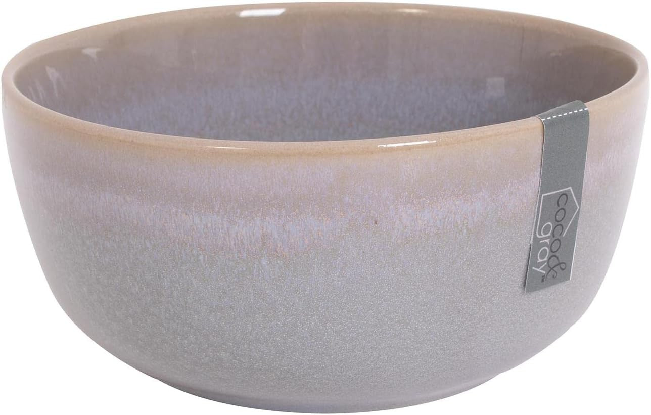 Set of 4 Stoneware Bowls Reactive Glaze Cereal Snack Soup Bowls