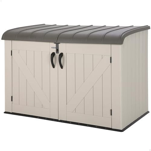 Heavy Duty Plastic Outdoor Storage Shed 6x3.5 ft – Lockable, Weatherproof