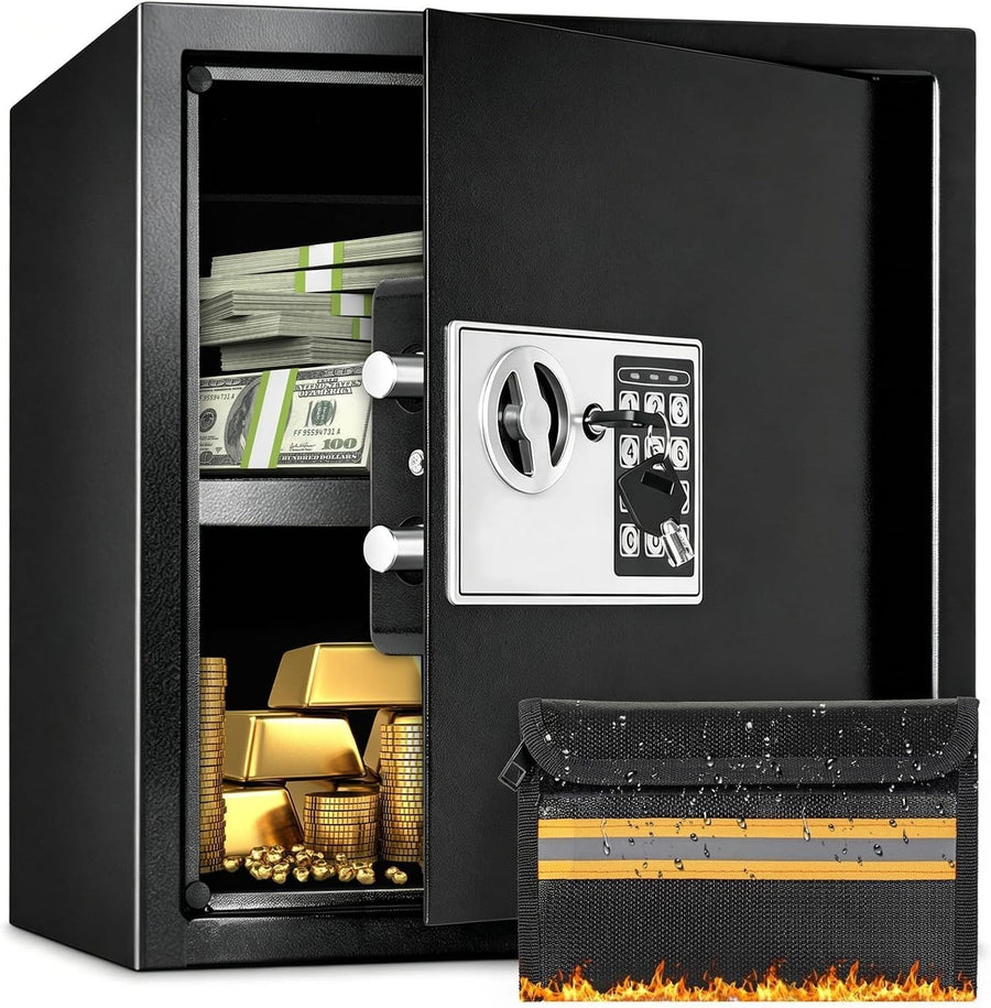 41L Digital Safe Box Fireproof Money Bag Cash Jewelry Security Safe