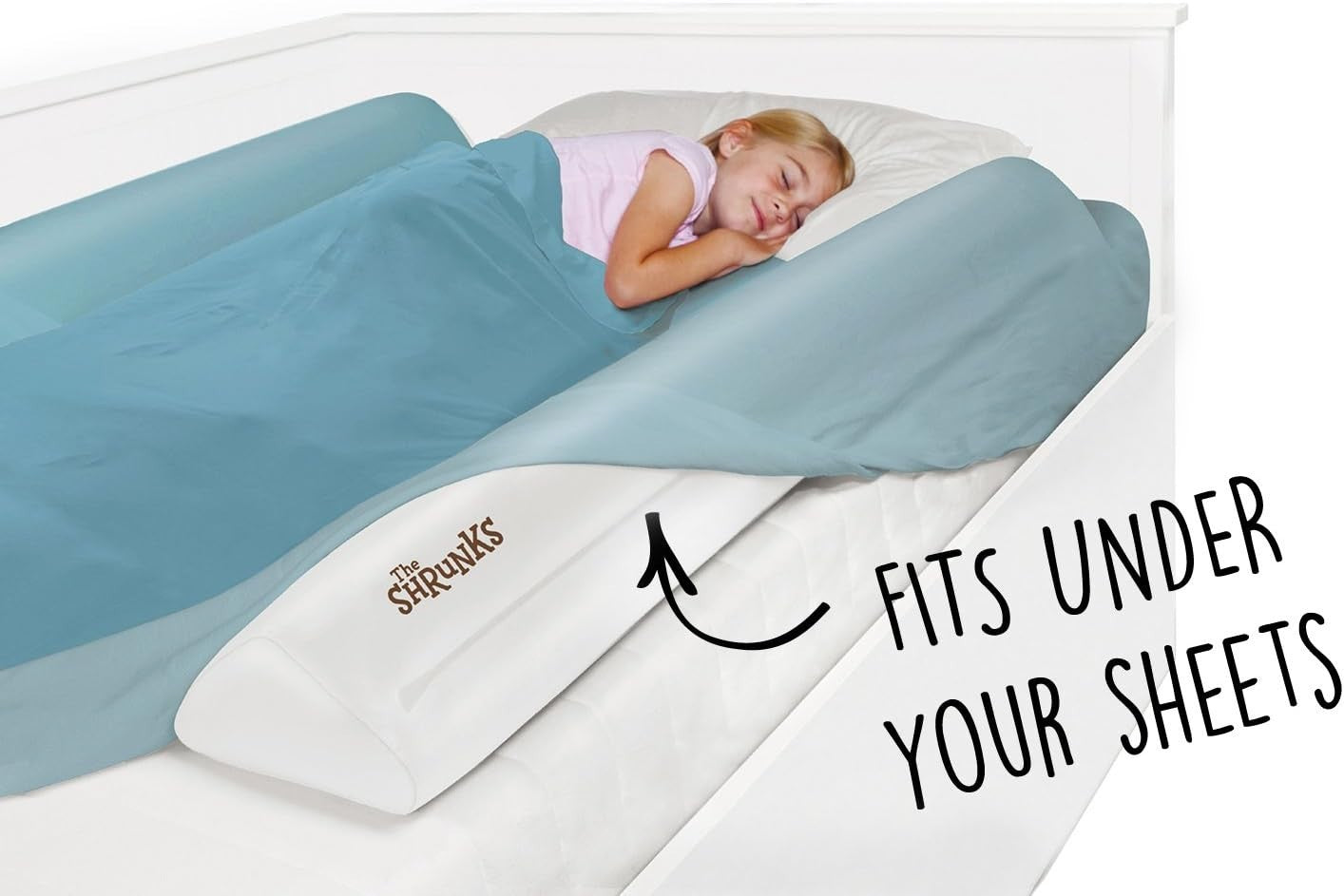 Inflatable Toddler Bed Guard Rail 2 Pack – Safe Non-Slip Sleep Bumper