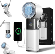9000mAh Handheld Fan – Turbo Ice Cooling 100-Speed Rechargeable LED Display