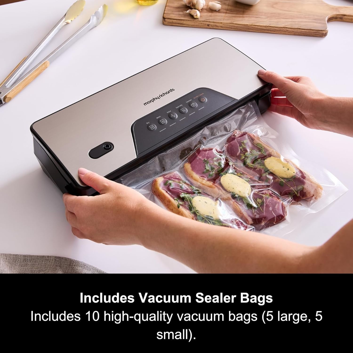 Fast Vacuum Sealer Machine - 5 Modes, USB Recharge, Built-in Cutter, Compact