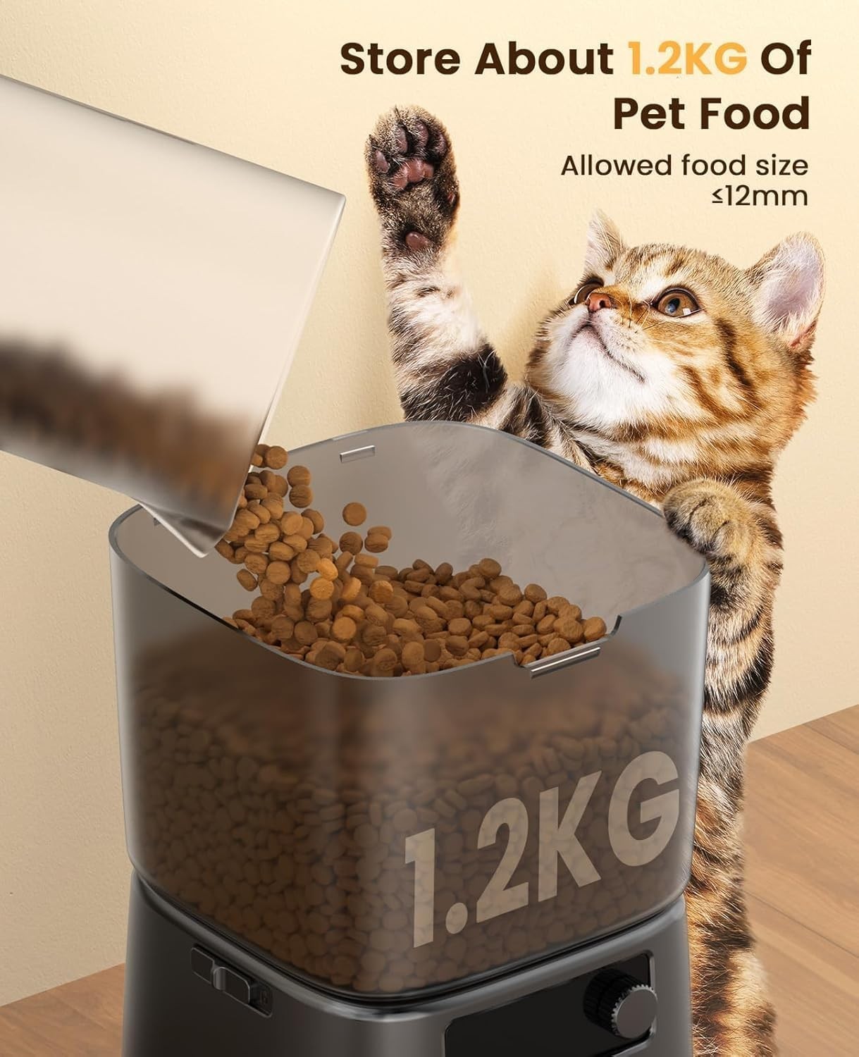 Automatic Cat Feeder 3.5L Timed Pet Food Dispenser 6 Meals Daily