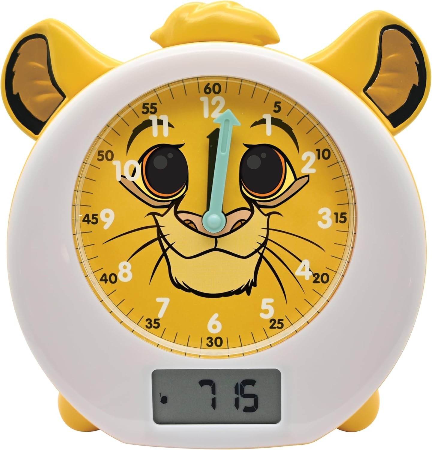 Yellow Kids Sleep Alarm Clock Night Light Dawn Simulator Dual Time Display
