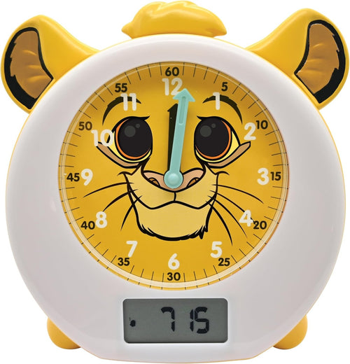 Yellow Kids Sleep Alarm Clock Night Light Dawn Simulator Dual Time Display