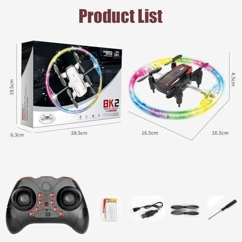 Kids Hexacopter Drone with LED Lights, Auto Hover, Safe Beginner RC Toy