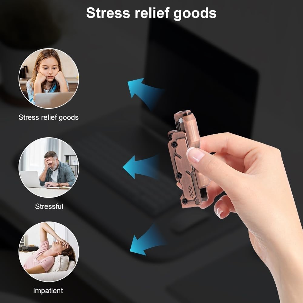 Metal Magnetic Fidget Slider Stress Relief ADHD Pocket EDC Toy