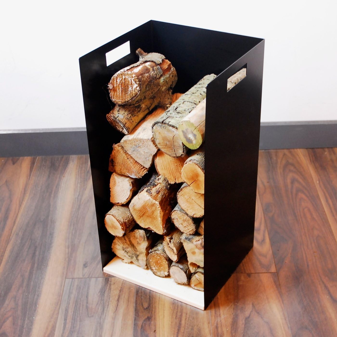 Firewood Log Holder Tall Metal Basket Indoor Storage for Fireplace Stove
