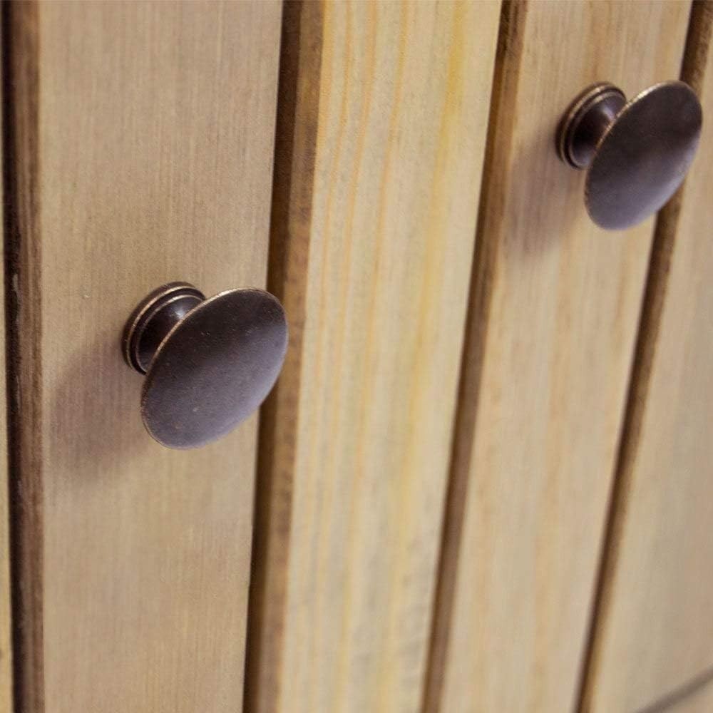 Solid Pine Sideboard Storage Cabinet 2 Doors 2 Drawers Rustic Living Room