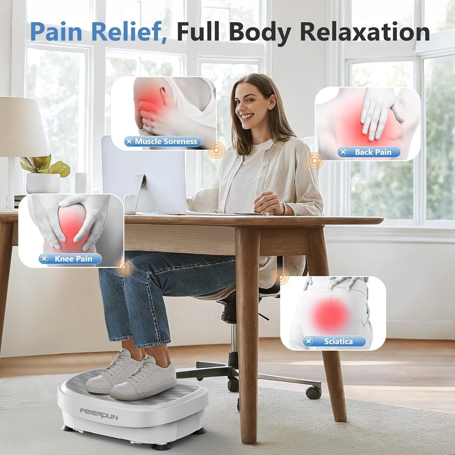 Vibration Plate Exercise Machine 9 Modes 99 Speeds Lymphatic