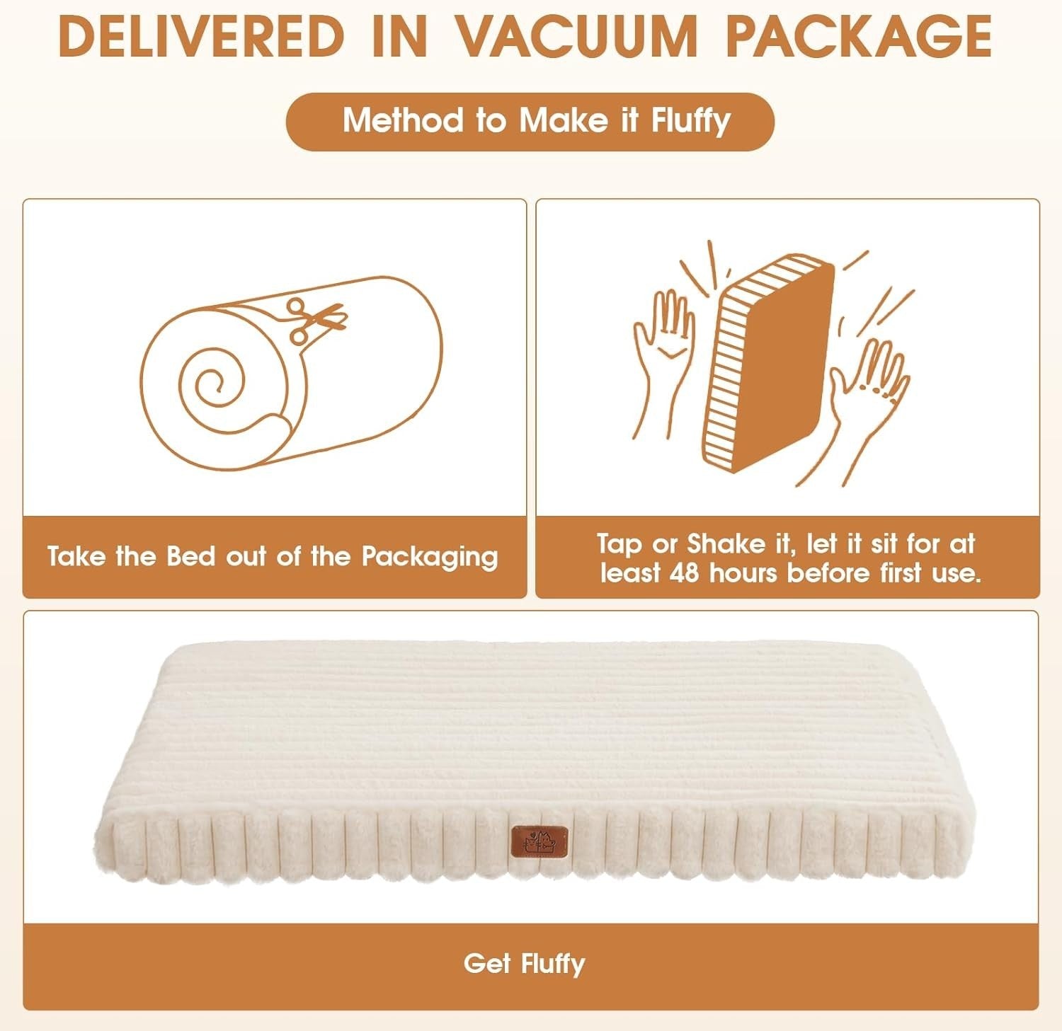 XL Orthopedic Dog Bed 107x76cm Waterproof Washable