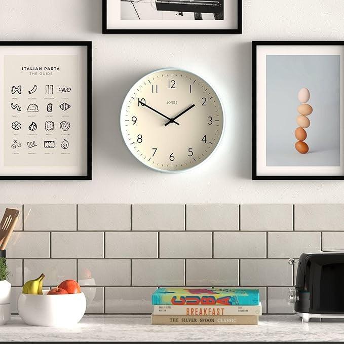 Modern 30cm Silent Wall Clock Round Easy-Read Home Office Kitchen Decor