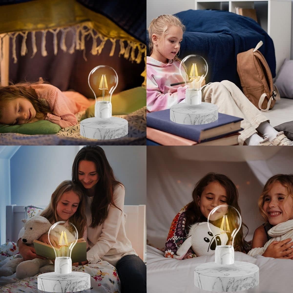 Levitating LED Light Bulb, Floating Magnetic Desk Lamp, 360° Touch Control
