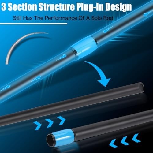 Surf Spinning Fishing Rod 9-12ft Carbon Fiber 3 Piece Travel
