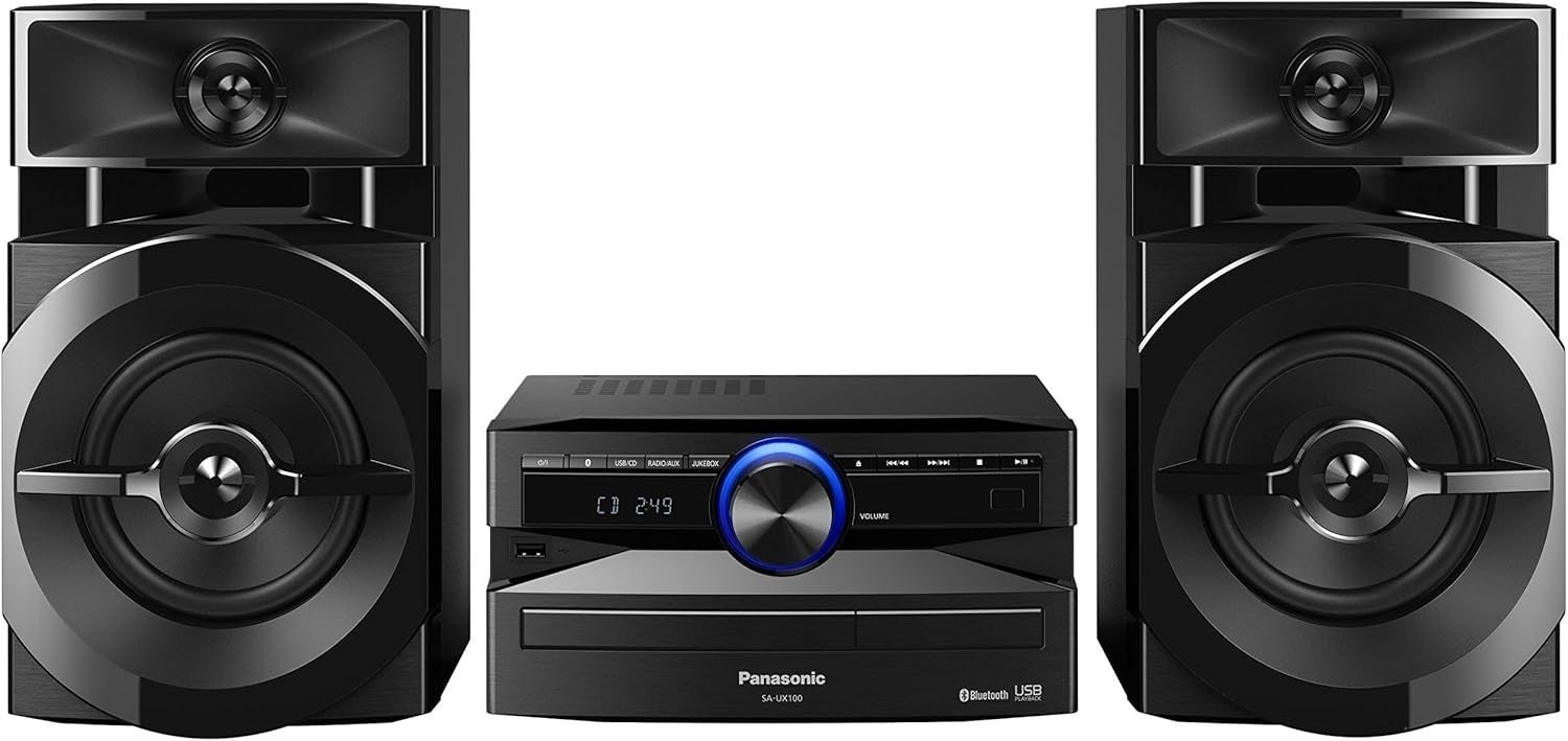 Panasonic CD Stereo System 200W RMS Bluetooth HiFi USB FM Radio Black