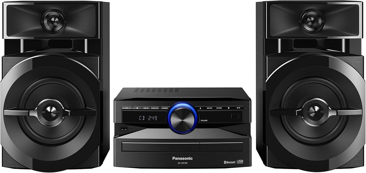 Panasonic CD Stereo System 200W RMS Bluetooth HiFi USB FM Radio Black