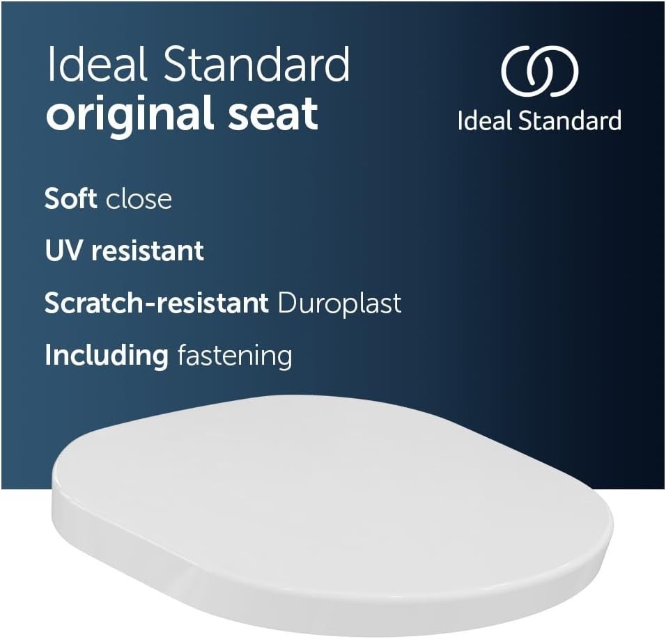 Tonic Toilet Seat White Wrapover Soft Close Durable Duroplast