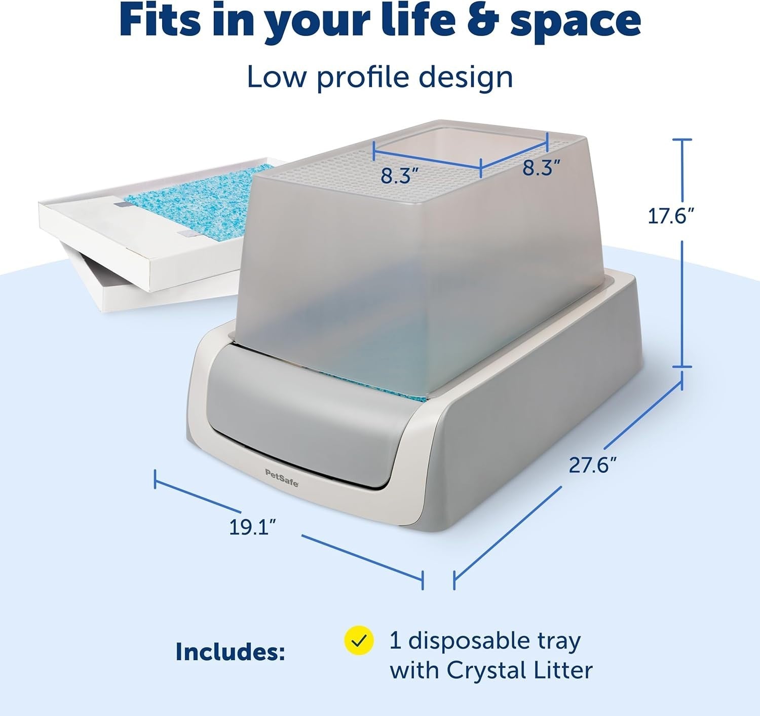 Self Cleaning Cat Litter Box Top Entry Hooded Auto Odor Control Tray