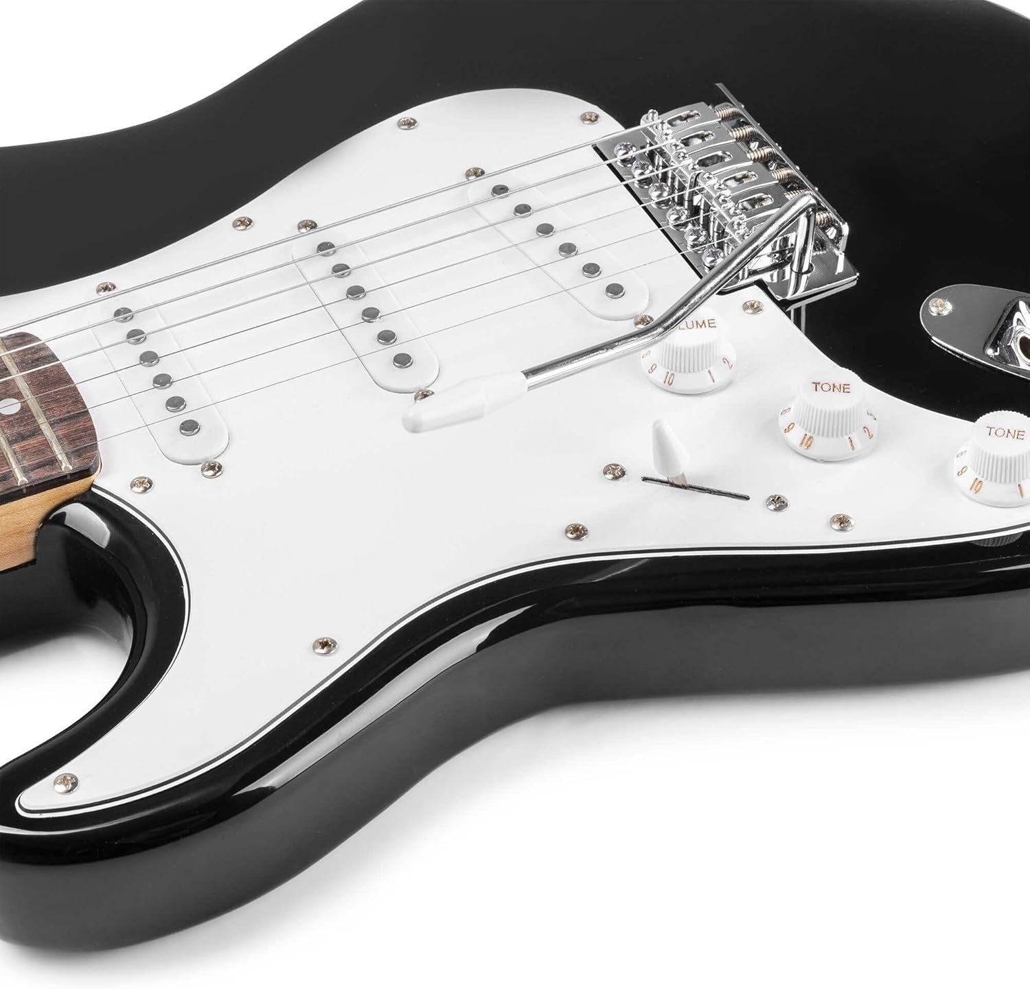 Left Handed Electric Guitar Starter Kit 40W Amp Full Size Black