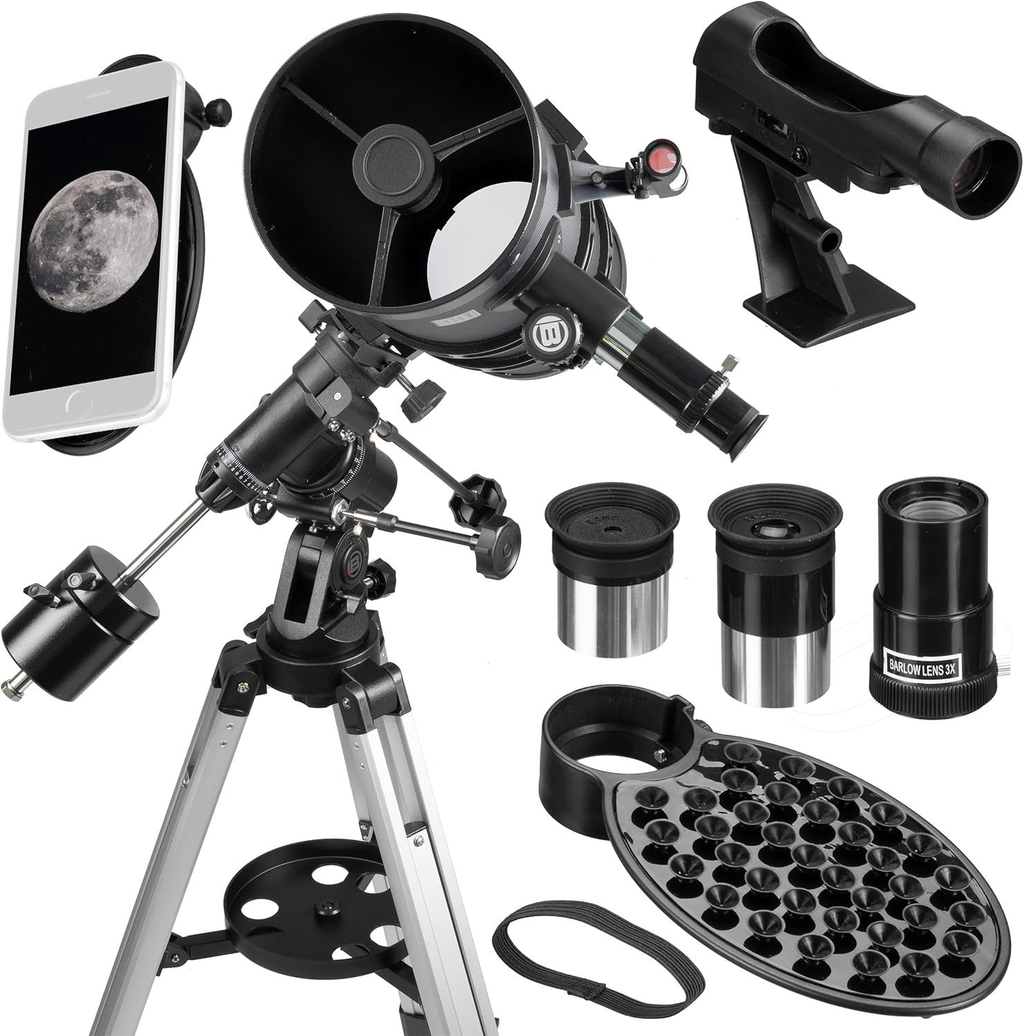 Newtonian Telescope 150/1400 EQ Catadioptric Set with Tripod & Extras
