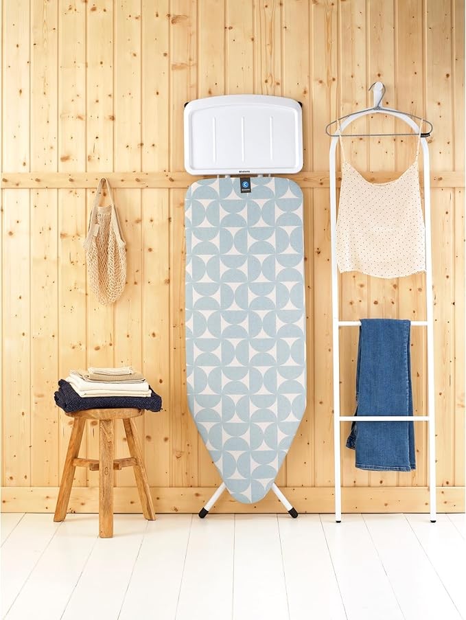 Extra Large Ironing Board 124x45cm XL Steam Unit Holder Adjustable Height