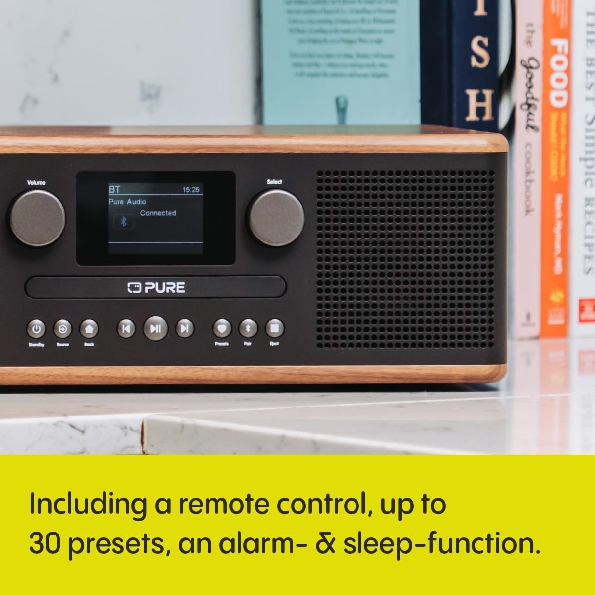 Compact HiFi Stereo System CD DAB+ FM Bluetooth AUX USB Alarm Sleep Timer