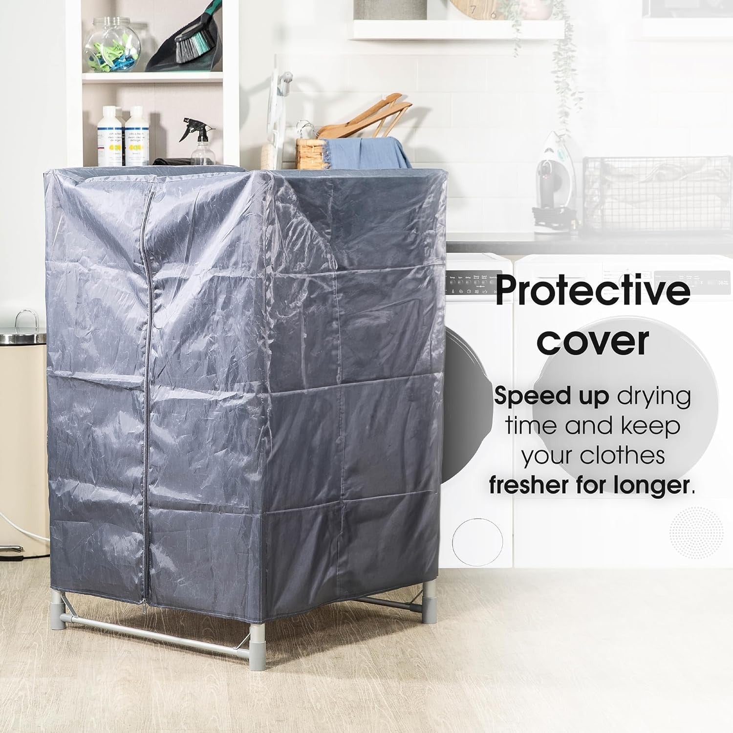 Heated Clothes Airer 3 Tier Electric Folding Drying Rack Indoor Energy Saving