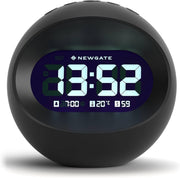 Retro Digital Alarm Clock LED Display Round Bedside Desk Clock Snooze