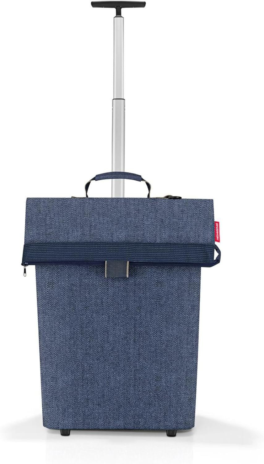 Women's Dark Blue Trolley Gym Bag Adjustable Handle Travel Luggage Bag