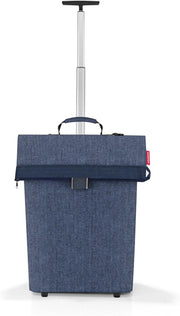 Women's Dark Blue Trolley Gym Bag Adjustable Handle Travel Luggage Bag
