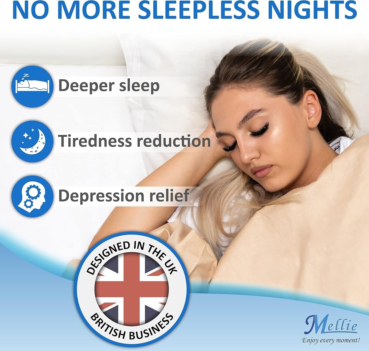 9.5kg Super King Weighted Blanket 180x200cm With Cooling & Warming Covers