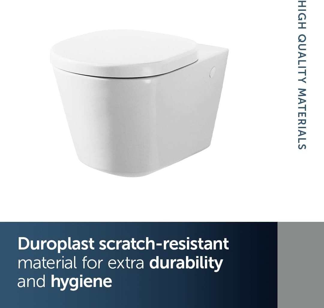 Tonic Toilet Seat White Wrapover Soft Close Durable Duroplast