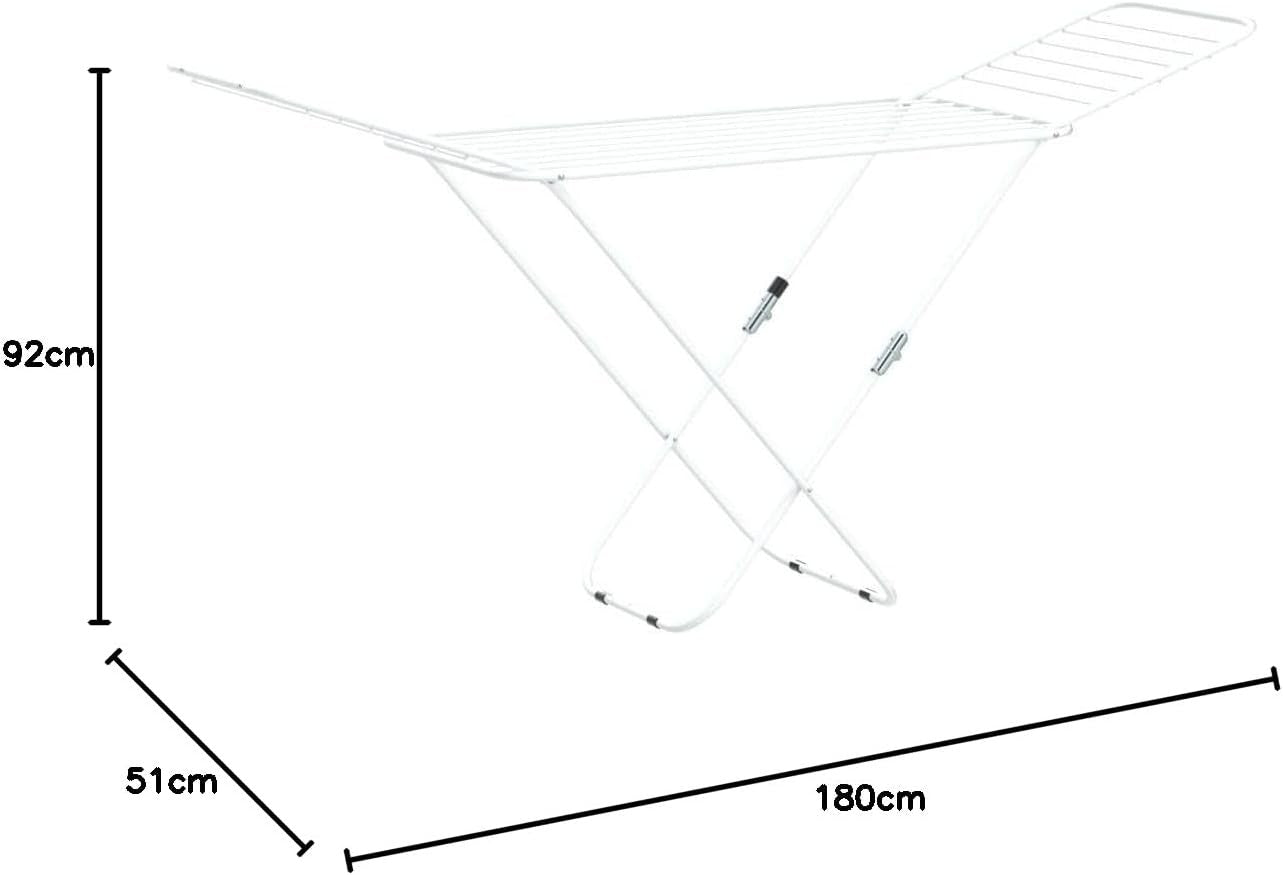 Clothes Airer Drying Rack 18m Winged Folding Indoor Outdoor Laundry Stand