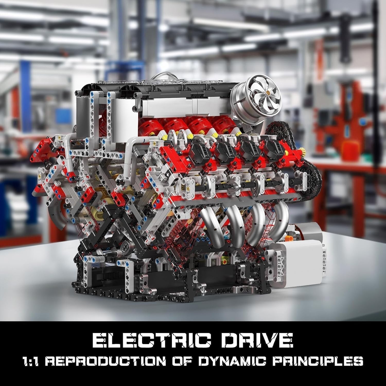 Working V8 Engine Model Kit 2718pcs STEM Turbo Motor Toy for Adults DIY