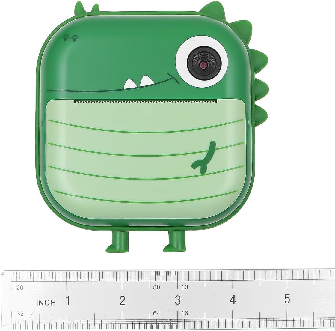 Kids Instant Print Camera 48MP 1080P HD Dinosaur Camera Green Toy
