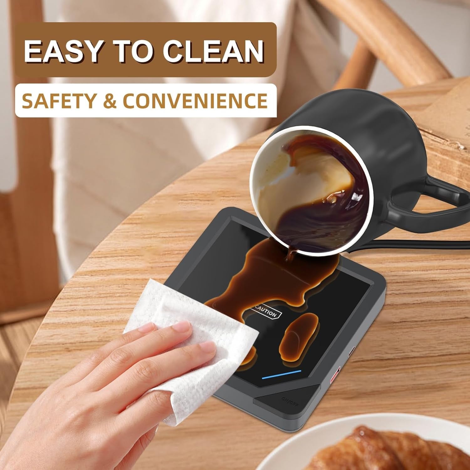 Coffee Mug Warmer Dual USB 8H Auto Shut Off Desk Heater Plate
