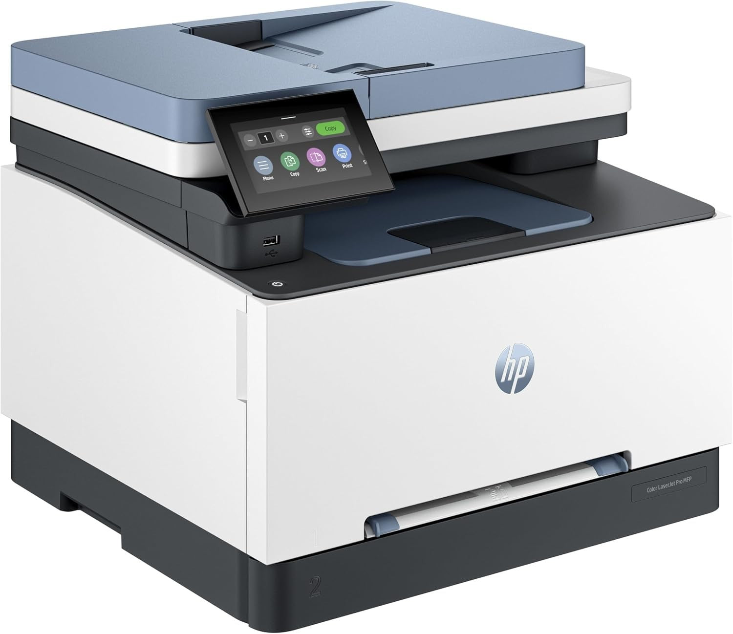 Blue A4 Colour Laser MFP Printer Duplex ADF 25ppm Ethernet Office Pro