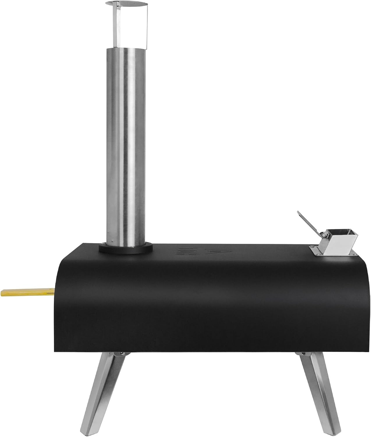 16" Outdoor Wood Fired Pizza Oven Black Stainless Steel BBQ Smoker Grill