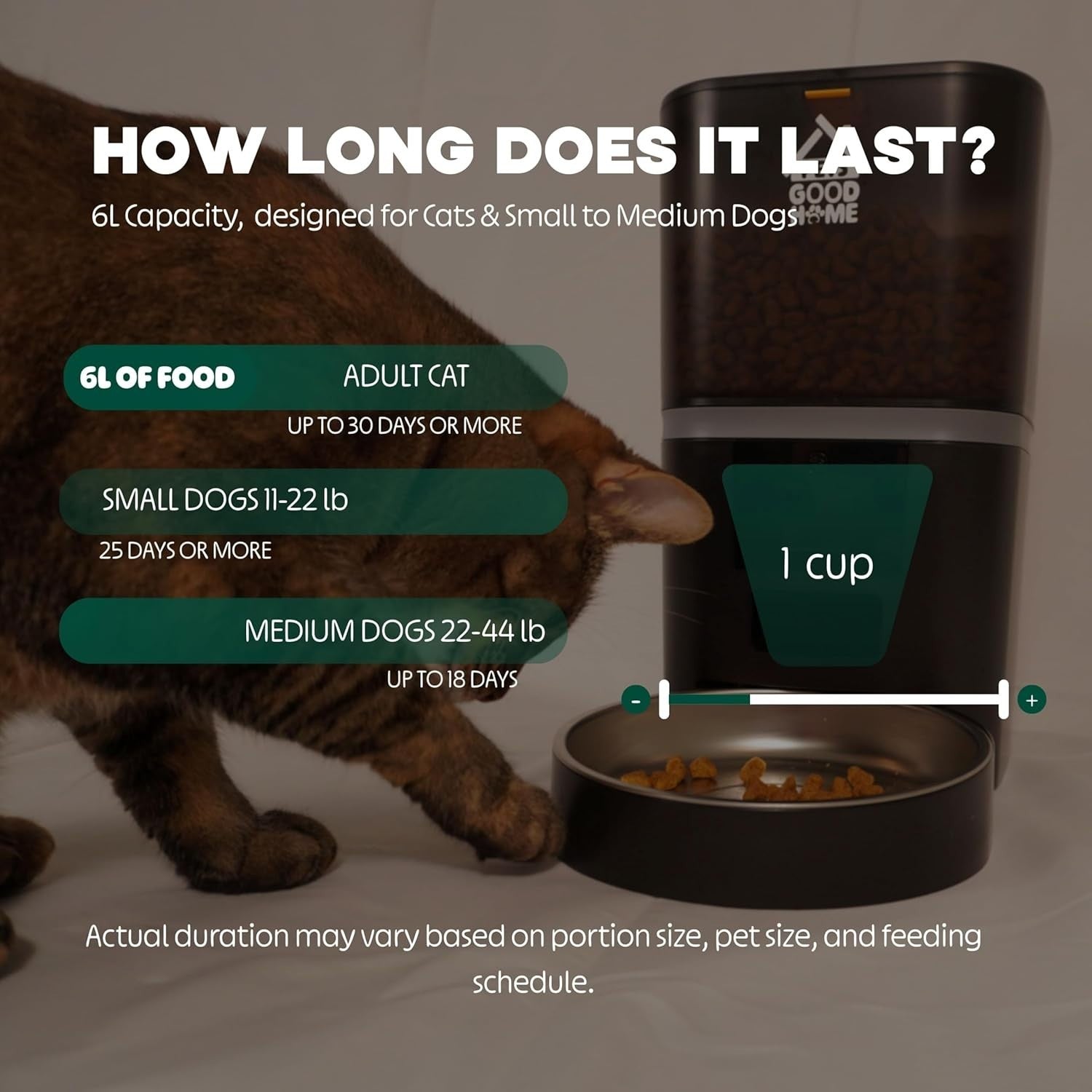 Smart Pet Feeder with Camera 6L WiFi App Control Auto Food Dispenser